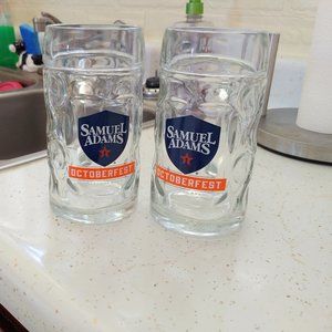 Sam Adams Beer Steins Lot of 2 Never Used!